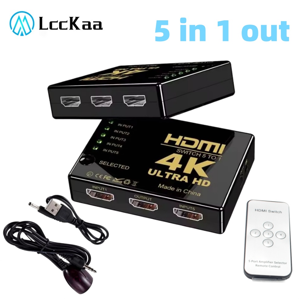 5x1 HDMI Switch HD 4K Video Sw - Hdmi Cable บทวิจารณ์และราคา